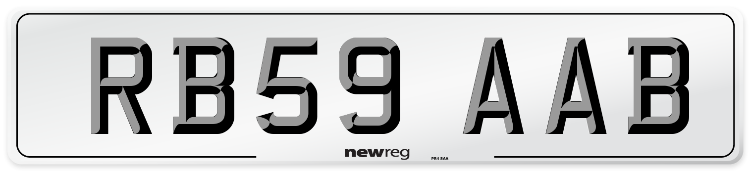 RB59 AAB Number Plate from New Reg